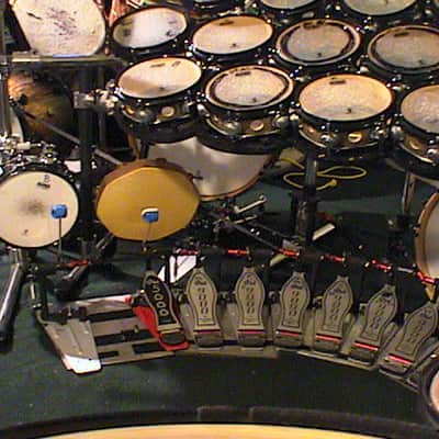 Terry Bozzio's DW 1990s - 20 Piece Tamo Ash – Jeff Beck, Mick Jagger, Stevie Ray Vaughan Drum Set. Signed! image 4