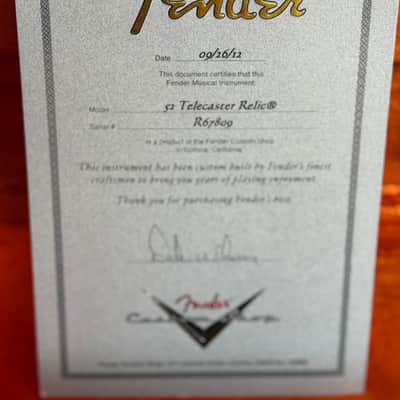 Fender Custom Shop - Masterbuilt Dale Wilson ‘52 Telecaster heavy Relic image 5