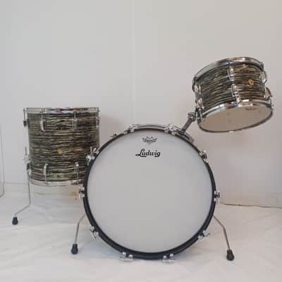 Ludwig Pre-Serial 22,13,16"Black Oyster Pearl Feb1961 Drum Set Ringo Beatles COB image 5