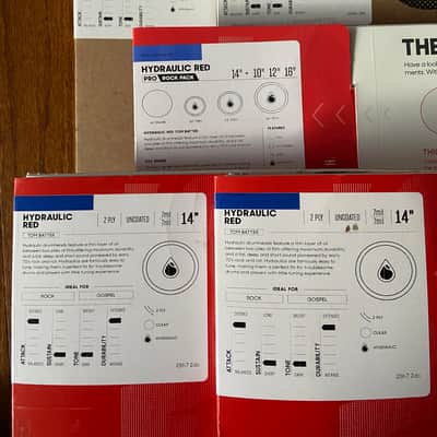 Evans Hydraulic red drum heads (full kit bundle) image 3