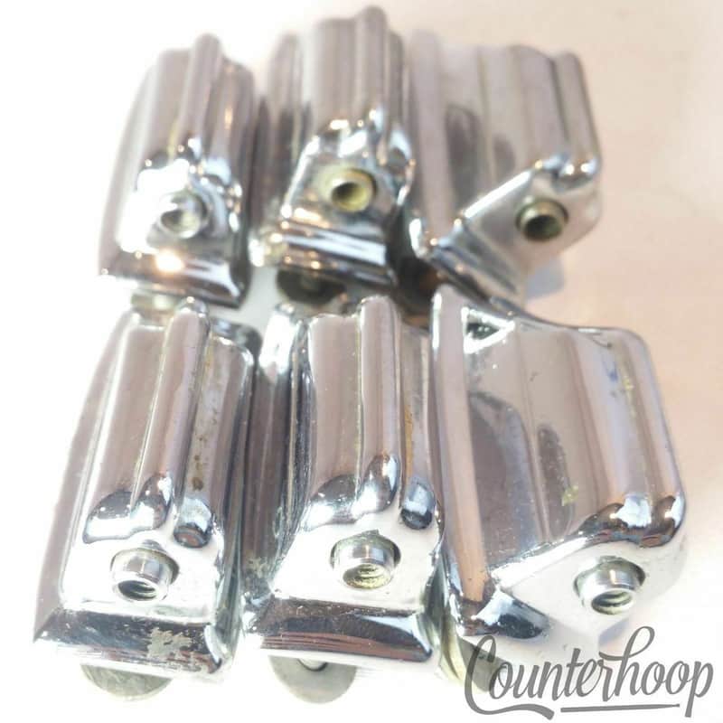 Rogers 4x Beavertail Tom Drum Lugs Chrome Powertone/Holiday 1st-Gen Cleveland 60 image 1