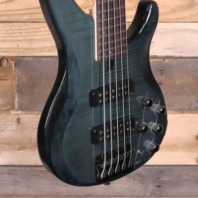 Yamaha TRBX605FM 5-String Bass Guitar Indigo Blue image 2