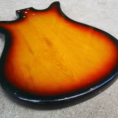 1960's Teisco Tulip Sunburst Guitar Body w/ Pickguard for Project🌷 image 5