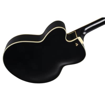 Ibanez PM3C Pat Metheny Signature Hollow Body Guitar w/ Hardshell Case - Black Low Gloss image 8