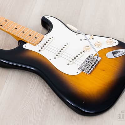1991 Fender '54 Stratocaster ST54-900 Sunburst Lacquer w/ American Vintage Pickups & Case, Japan MIJ Fujigen image 10