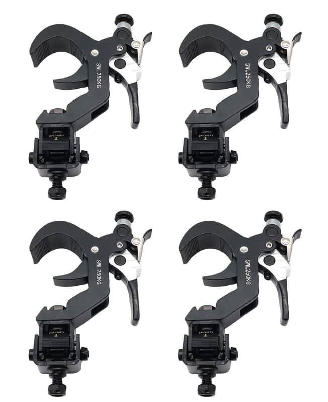 ProX T-QFXPRESSX4 4 Quick 90-Degree Folding Xpress Trigger Truss Clamp 2" Black image 1