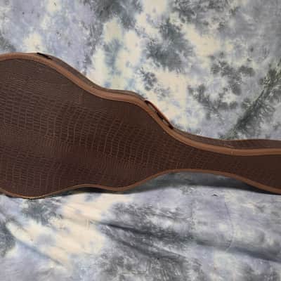 Vintage RARE 1958 to 1962 Gibson Brown Faux Alligator Burgandy Interior ES 335 330 Soft Shell Electric Guitar Case image 3