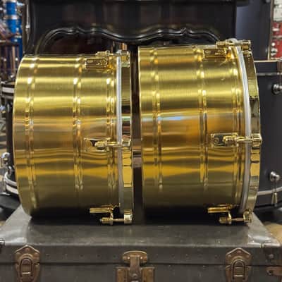 Walfredo Reyes Collection LP Brass Shell Timbale Set - Brass image 5