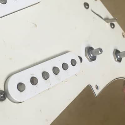 2000s Genuine Fender Guitar Aged Relic Loaded Strat Pickguard Pickups Parchment Natural Aging image 10