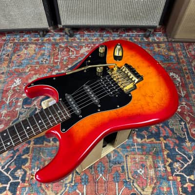 1989 Fender Pro Feel Stratocaster Model STR-75 w/Floyd Rose MIJ Fujigen w/Hard Case image 6