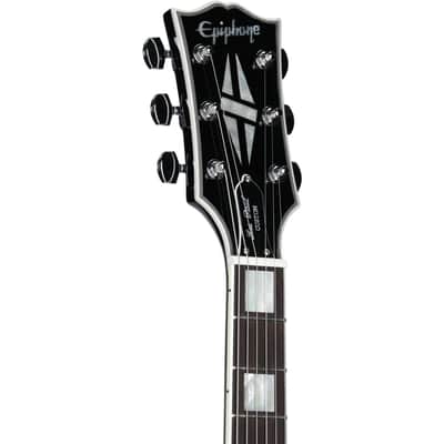 Epiphone Adam Jones 1979 Les Paul Custom Electric Guitar (with Case), Antique Silverburst, with Case image 6