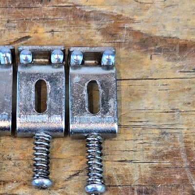 Vintage 1950s 1960s Fender Stratocaster Bridge Saddles - Set of 5 image 14