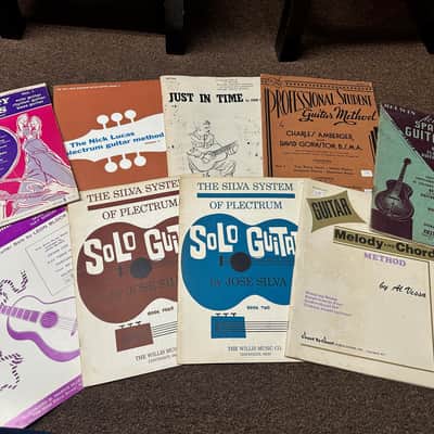 Used Vintage Retro Old Set of 9 different music books Solo/Spanish/Method Guitar image 1