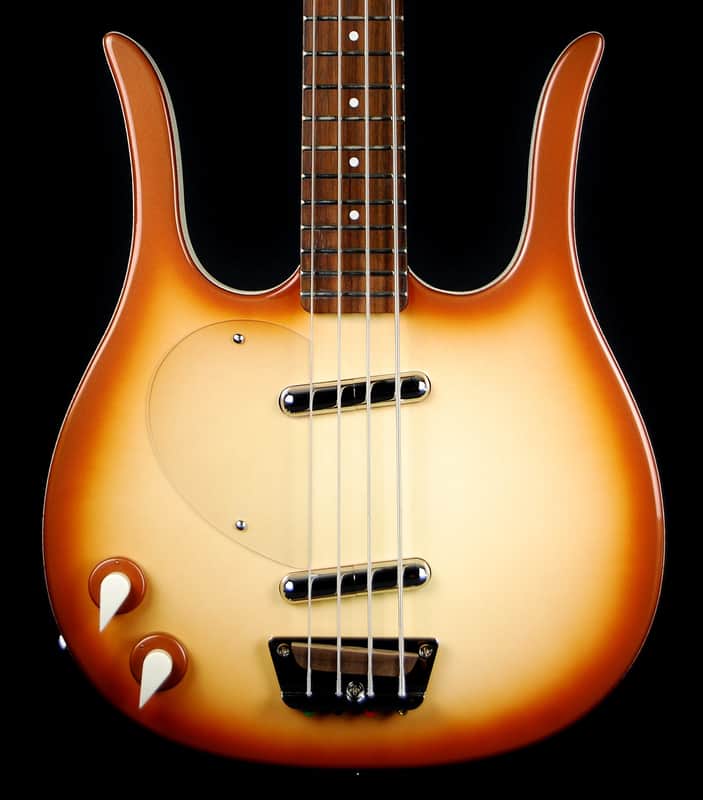 New! Danelectro Lefty 58 Longhorn Short Scale 4-String Electric Bass Copperburst image 1