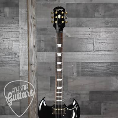 Pre-Owned Epiphone SG Custom Maestro - Ebony image 3