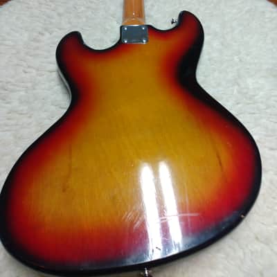 Kingston (Teisco) early 60's Swinger Short Scale 3-Tone Sunburst w/Gig Bag image 7