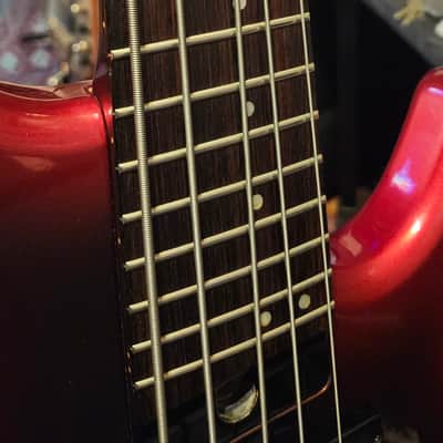 DR HEARTFIELD 5 string Bass with Babicz bridge 5 string 1988 - Red image 11
