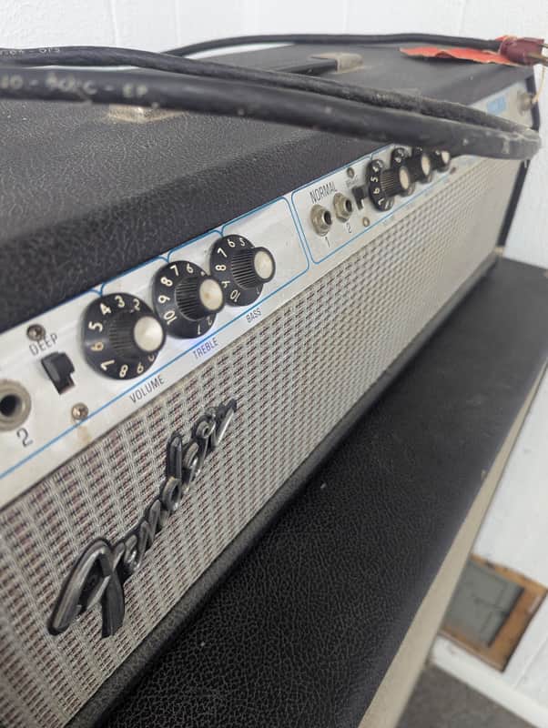 Fender Bassman 100 2-Channel 100-Watt Guitar Amp Head 1974 - Silverface image 1