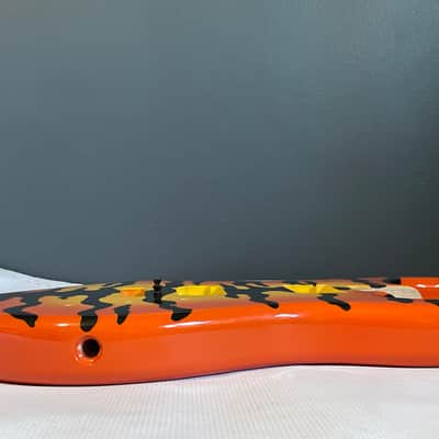 2010's Kramer Pacer Vintage Series Bengal Tiger Stripe Guitar Body Floyd Ready image 21