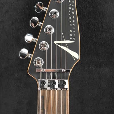 Tom Anderson Drop Top Satin Super Natural Black Burst with Binding image 3