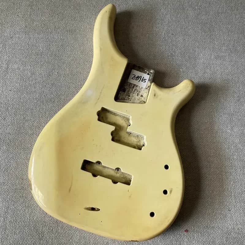 Yellow 4 String Bass Basswood Body DIY Project image 1