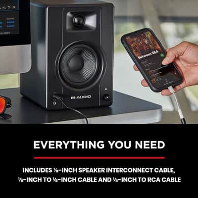3.5" Studio Monitors, HD PC Speakers for Recording and Multimedia with Music Production Software, 120W, Pair, Black image 5