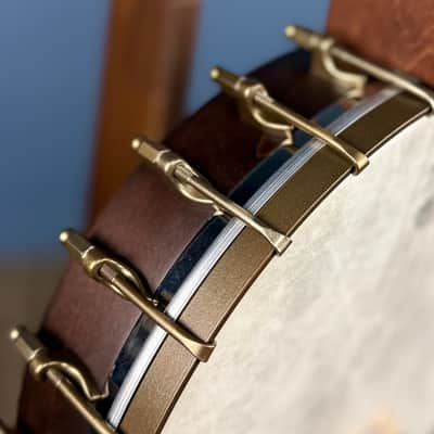 Custom Vega Senator 19-Fret Tenor Banjo with Fiberskin head, Vintage Star Hardware and Marbled Fretboard image 17