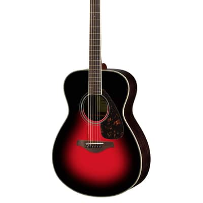 Yamaha FS830 Solid Top Small Body Acoustic Guitar - Dusk Sun Red image 1