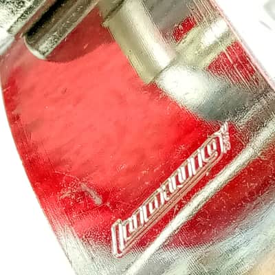 Ludwig 10x14"Red Sparkle Snare Drum Vintage70s Steel Hoops Marching/Parade Maple image 4