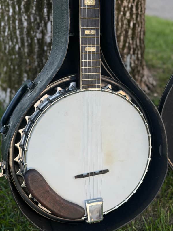 Vintage Delta Hondo HB75-A 5 String Banjo w case 70’s 80’s - Mahogany image 1