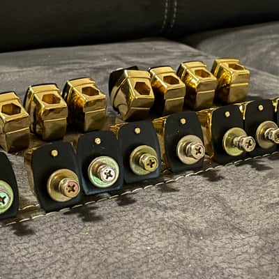 Yamaha Maple custom gold lugs lot of 16 pin down gold lugs image 11