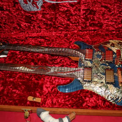 PRS Paul Reed Smith 20th Anniversary Dragon Doubleneck Whale Blue image 2