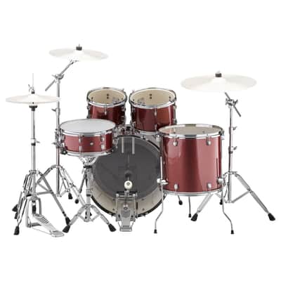 Yamaha Rydeen Burgundy Glitter 20" Shell Pack Hardware and Cymbals image 6