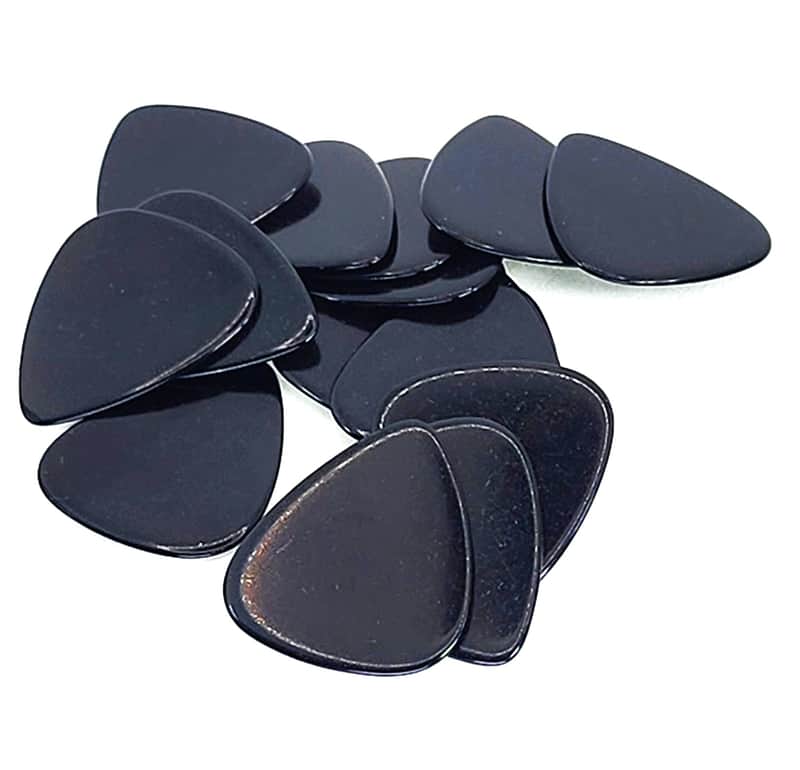 15-Pack Squier Modders 1.32mm Thick Pick No-Bend For Metal - Black image 1