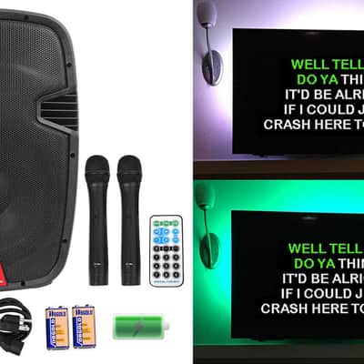Rockville 12" Portable Karaoke Machine/System w/ (2) Wireless Microphones+LED's image 15