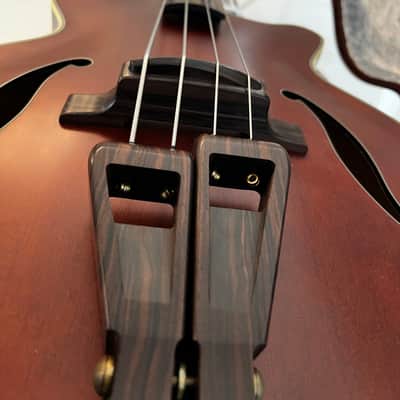 Takamine TB10 Pro Series Archtop Cutaway Acoustic/Electric Bass 2010s - Red Stain image 9