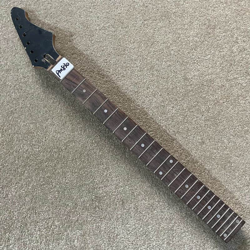 Black Maple Electric Guitar Neck, Rosewood Fingerboard 24 Frets image 1