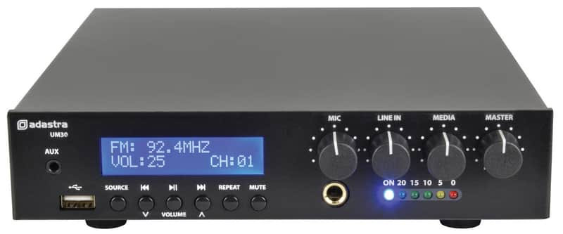 Adastra UM30 Compact 100V Mixer-Amp image 1