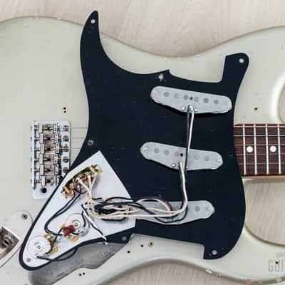 2004 Fender + MJT Stratocaster Partscaster Limited Edition CME Neck & Inca Silver Relic Body w/ Custom '69 Pickups, Case image 17