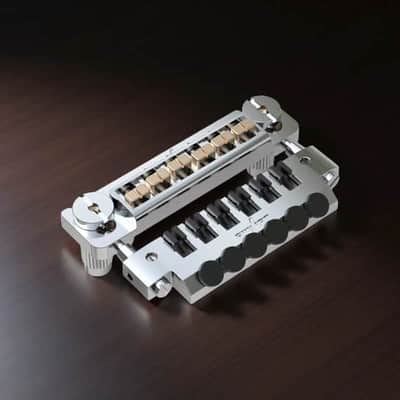 Chrome Guitar Wraparound Bridge with TP6 Tailpiece image 3