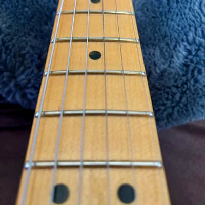 Fender Rarities Series Flame Koa Top American Original '50s Stratocaster with Maple Fretboard 2019 - Natural image 8