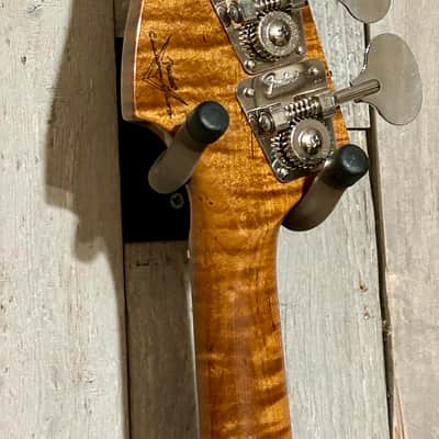 New Fender Custom Shop Artisan Maple Burl Jazz Bass, Rosewood Fingerboard, Aged Natural, Comes With Pro Setup and Ships Fast! image 13