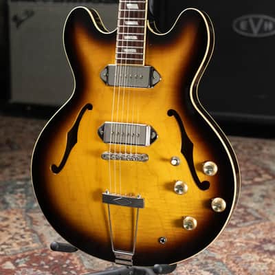 Epiphone Elitist 1965 Casino Hollow Body Electric Guitar - Vintage Sunburst with Hardshell Case - Used image 3