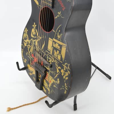 Vintage 1950s Harmony / Supertone "Singing Cowboys" Parlor Guitar image 2