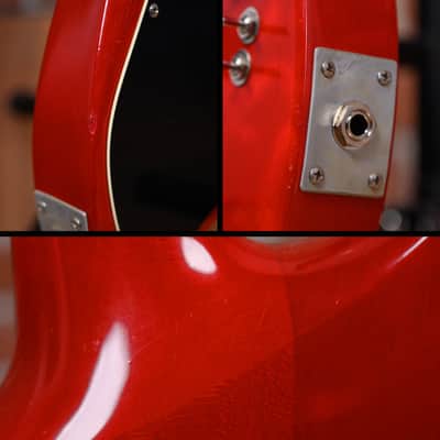 B.C. Rich Bich Six Transparent Red 1984 w/Hard Shell Case image 13