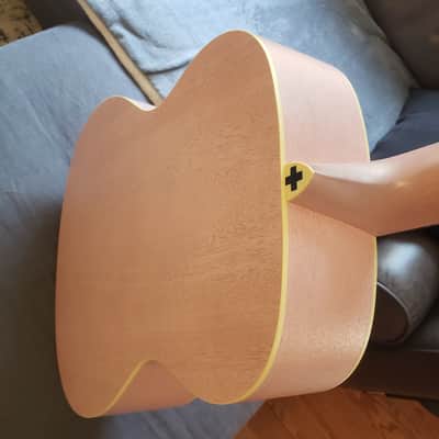 IBANEZ AV8CE-AFP | Full "Thermo Aged" Mahogany top sides & back | Antique Flamingo Pink | Serial No. 1X-01 CD191116747 image 10