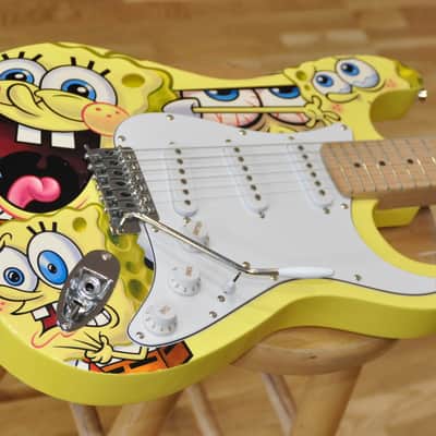 SpongeBob Yellow Electric Guitar - Bob L'Eponge - Strato Type - Limited Edition - Free Shipping! image 1