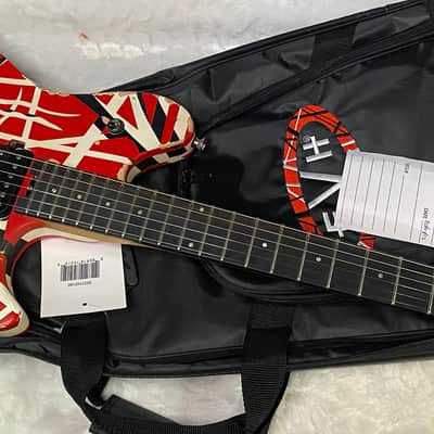 NEW ! EVH Limited Edition Wolfgang Special Striped Series - Ebony Fingerboard, Red, Black, White, Aged - 8lbs - Authorized Dealer - G07159 image 4