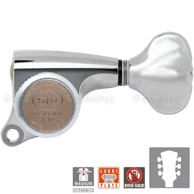 NEW Gotoh SGS510Z-S5 MGT L3+R3 Set Mini LOCKING Tuners 1:18 Ratio 3x3 - CHROME