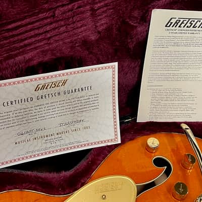 Gretsch G6120T-55 Vintage Select '55 Chet Atkins Hollow Body with Bigsby 2016 - Present - Vintage Orange Stain image 12
